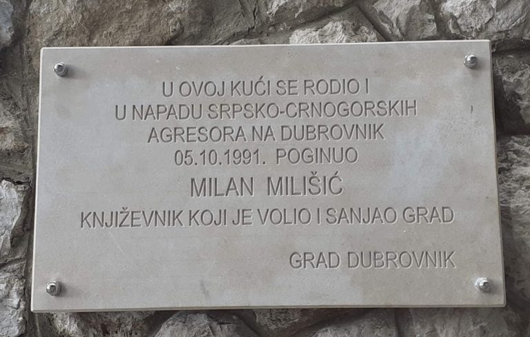U Dubrovniku otkrivena spomen ploča Milanu Milišiću