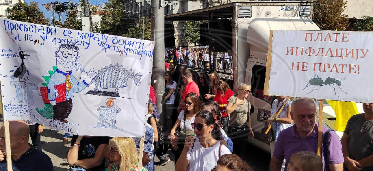 U Beogradu protest prosvetnih radnika