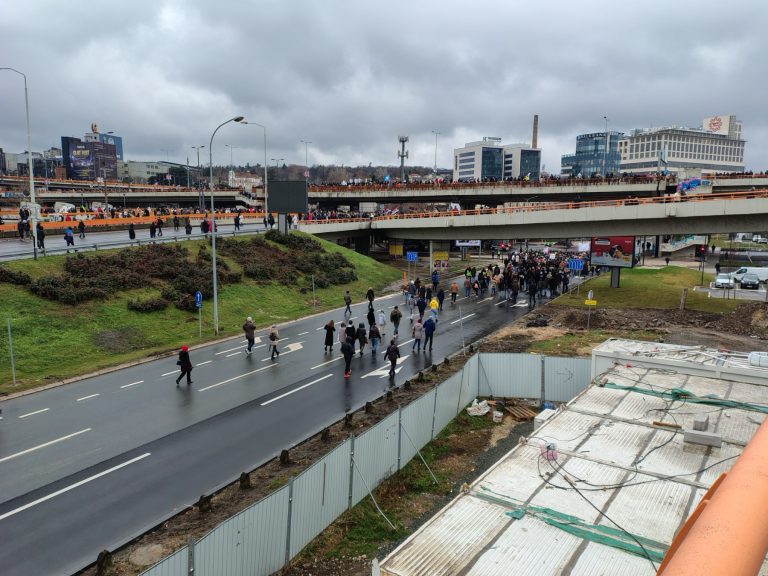 Beograd: Studenti stigli do Mostarske petlje