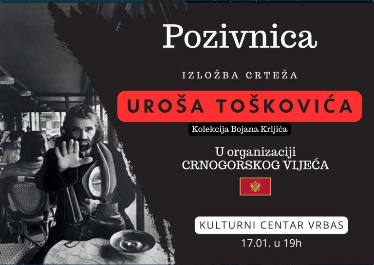 Toškovićevi crteži u Galeriji Kulturnog centra u Vrbasu