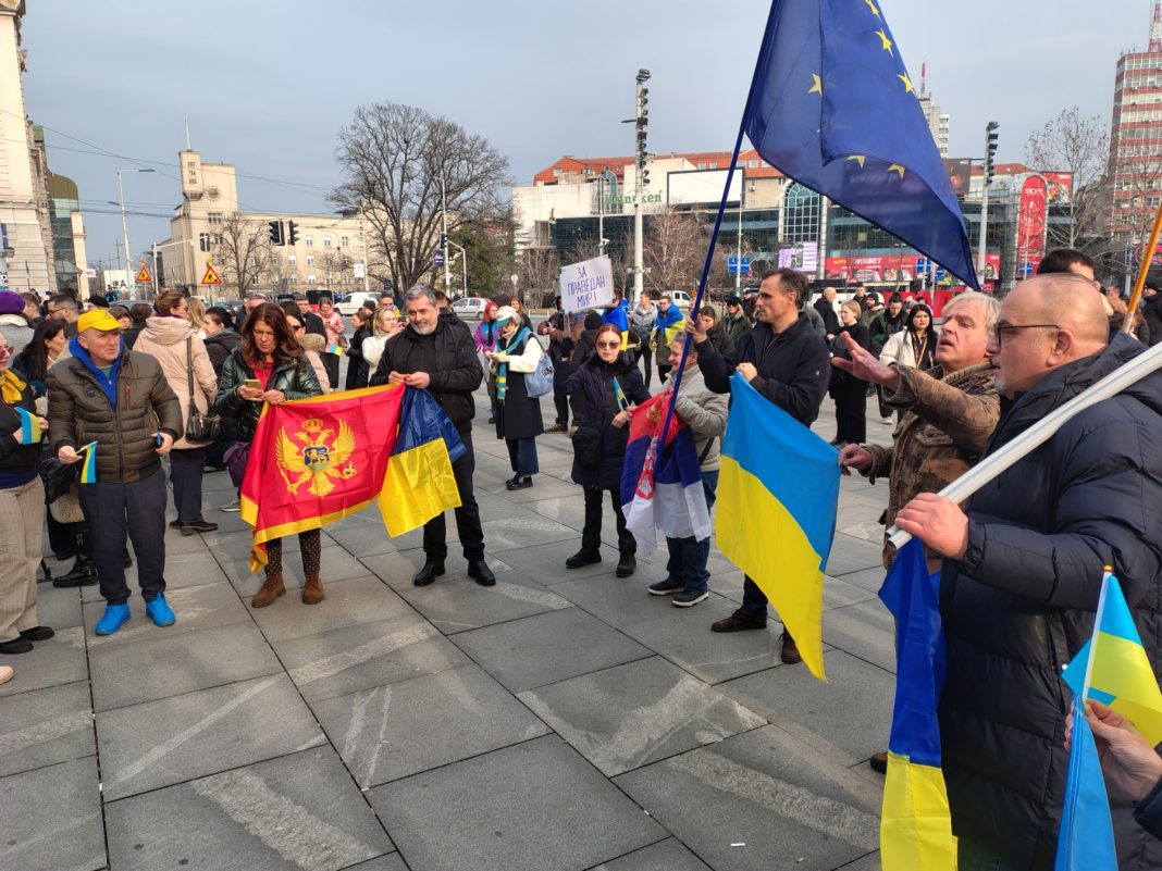 Skup povodom treće godišnjice rata u Ukrajini