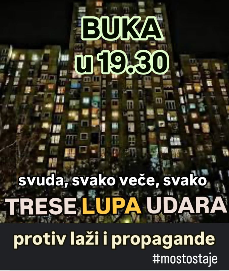 Novobeogradski blokovi bukom protiv laži i propagande