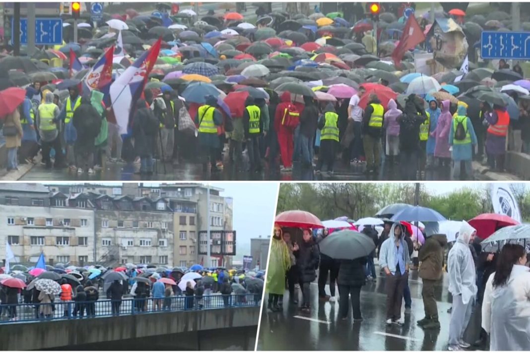 Više hiljada studenata i građana kod Brankovog mosta